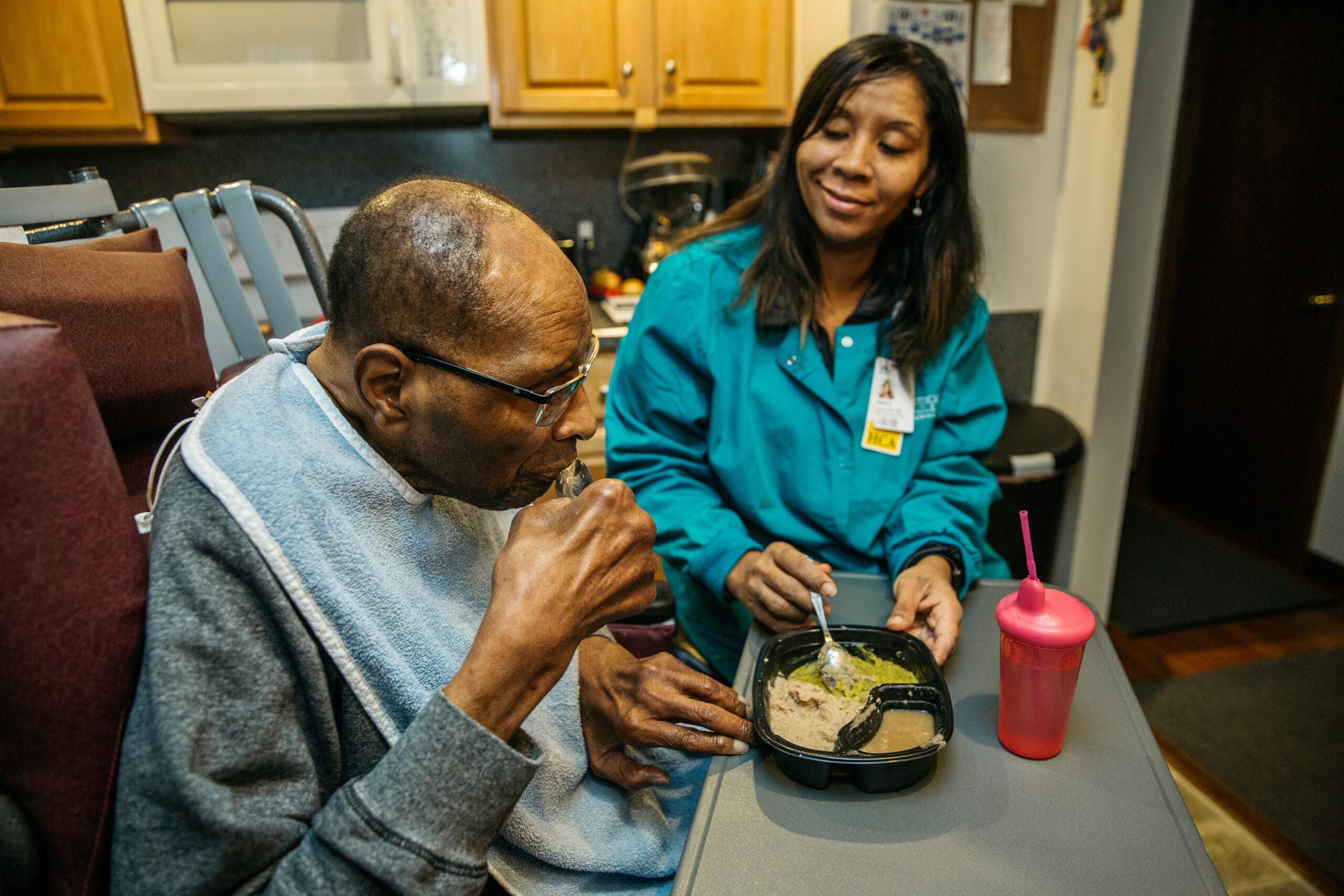 Provider feeding patient
